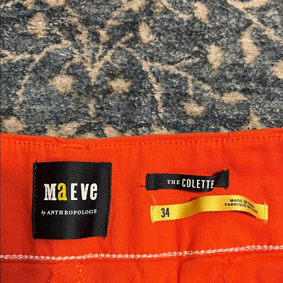 Anthropologie Maeve The Colette Cropped Pants Linen Blend Bohemian Modern - Picture 13 of 14